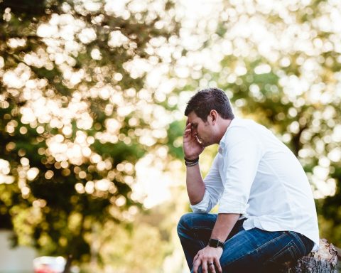 man on thinking pose